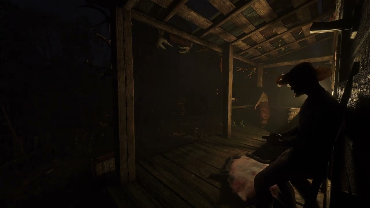 Rainy Cabin Ambience – Woodcarver in the Storm | 10 Hours Relaxing Rain & Night Sounds