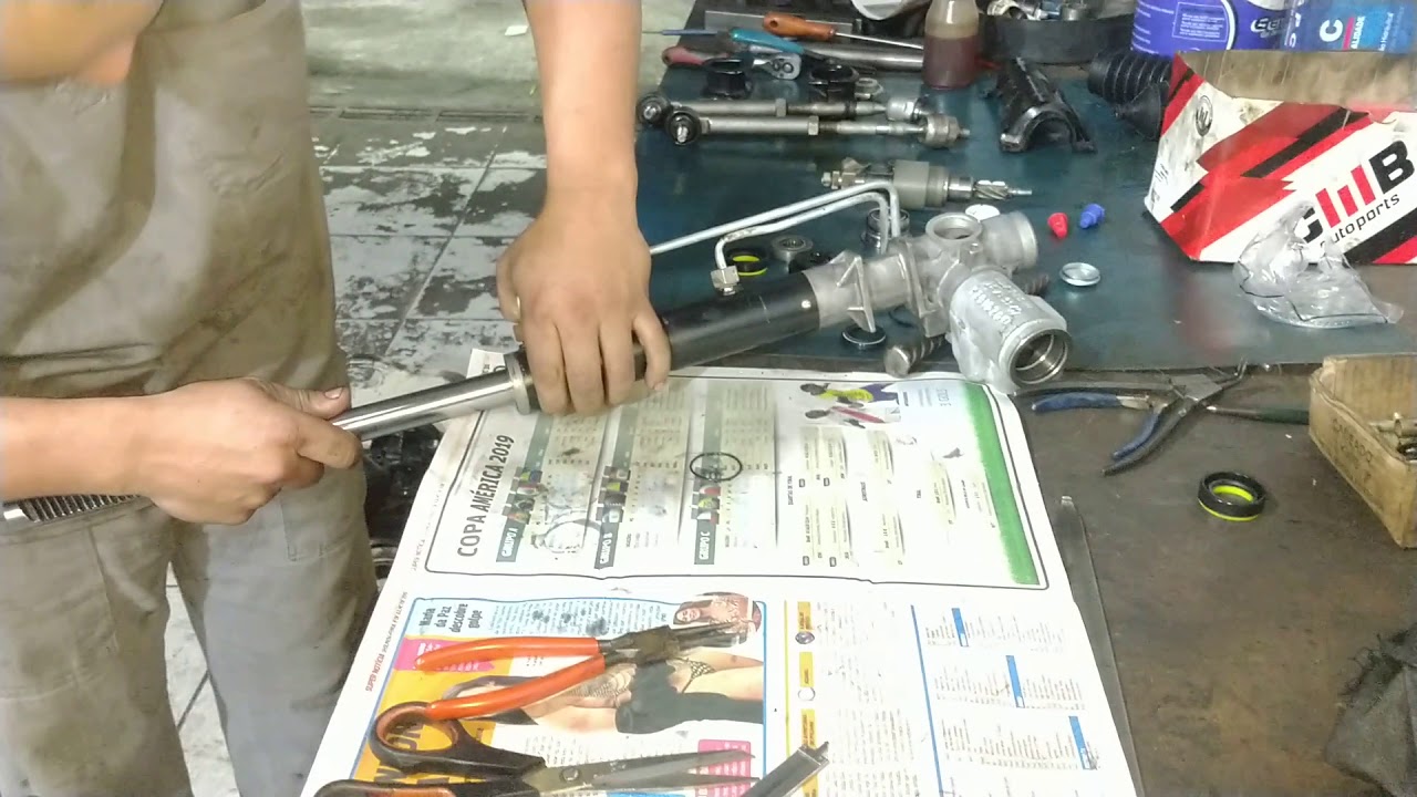 montagem setor hidráulico Fiat uno