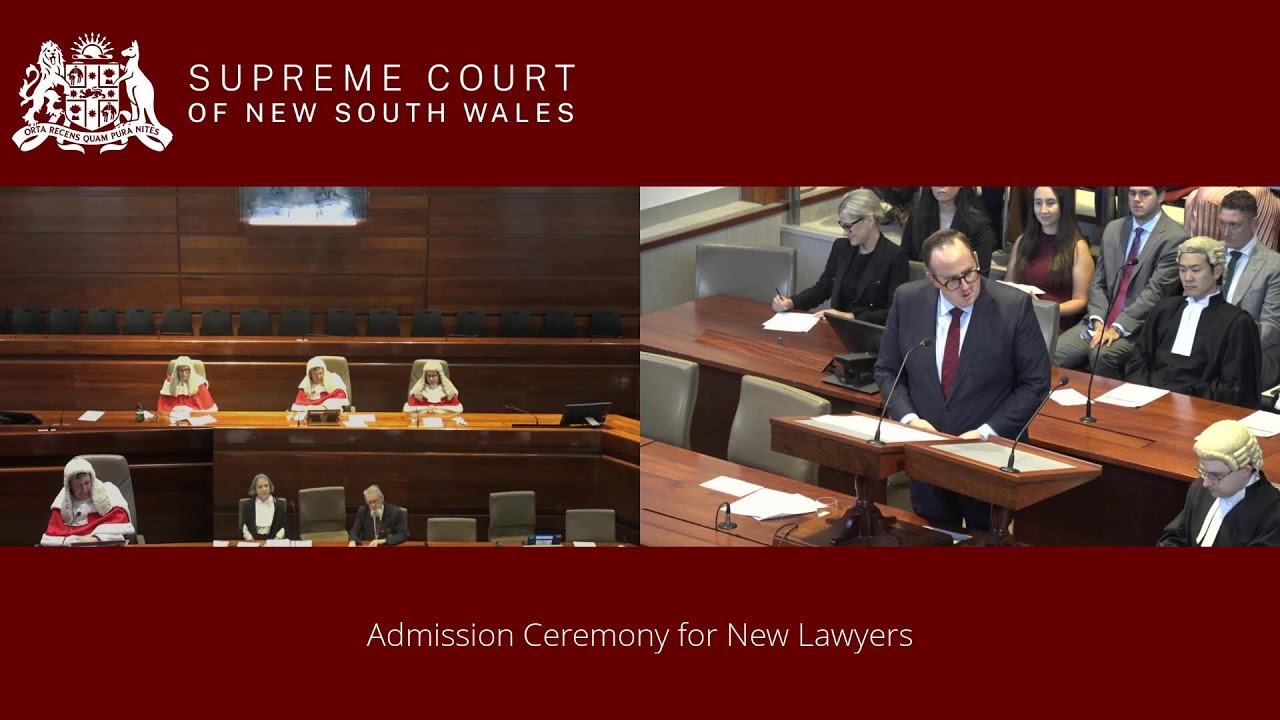 Admission Ceremony for New Lawyers - Friday 20 March 2026 - 10:45am