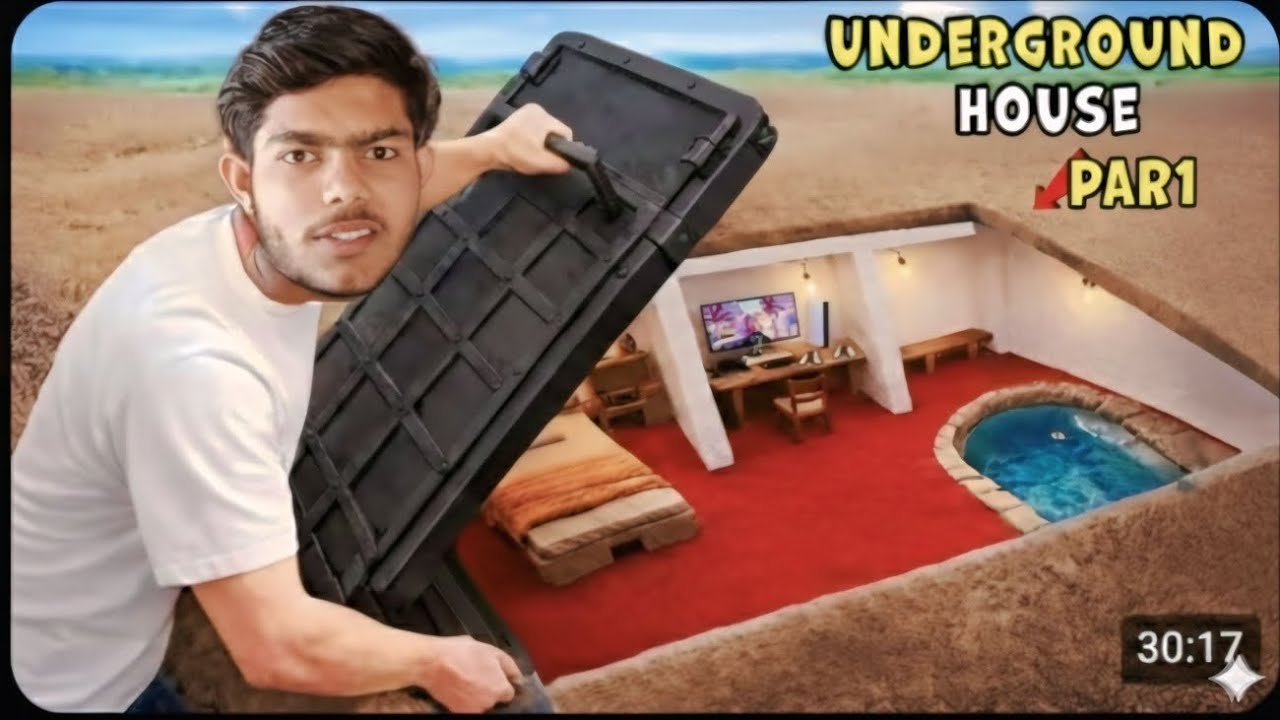 Challenge me underground room YouTube family 😀