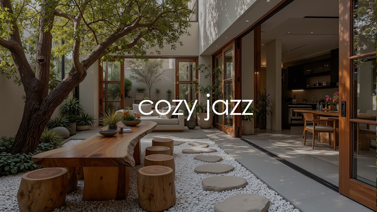 Cozy Indoor Jazz With Garden Ambience | Soft Morning Jazz For Focus, Reading & Deep Relaxation