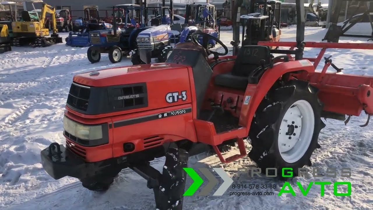 Трэш обзор KUBOTA GT3 смотрите описание и цены под видео японский синий трактор мульт