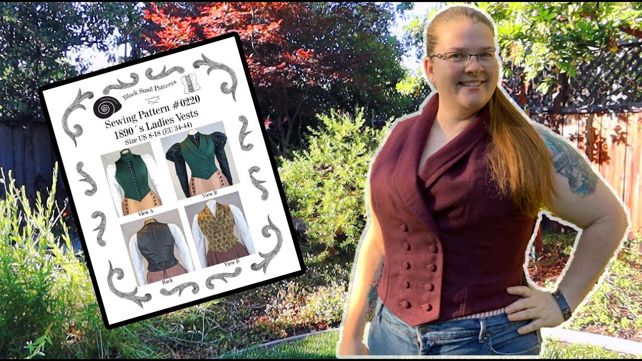 Finishing my 1890's Tailored Vest || Black Snail Patterns