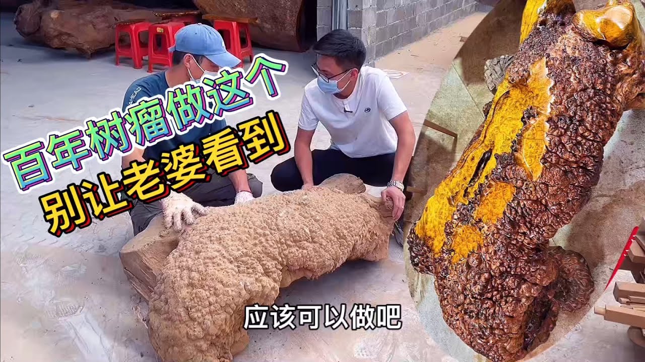 价值不菲的百年树瘤，做成茶桌挺吓人「老蒋根雕」