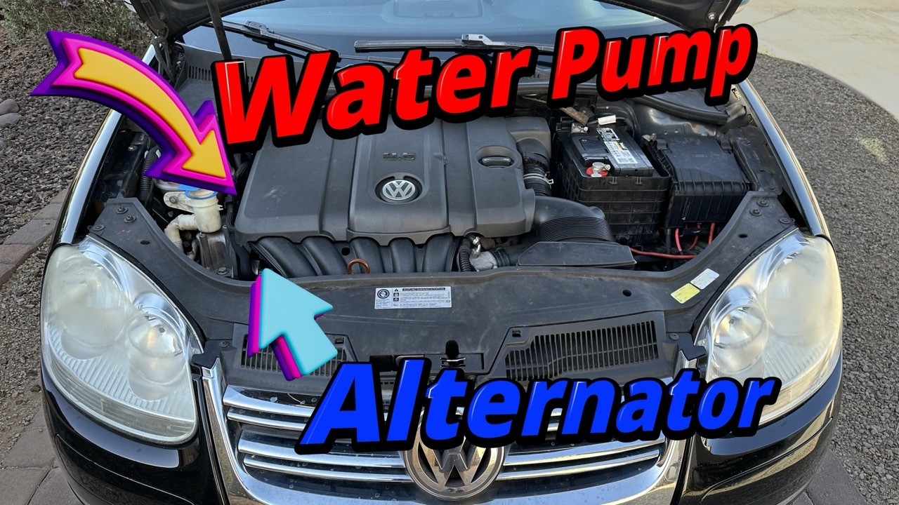 Замена водяного насоса и генератора VW Jetta 2.5