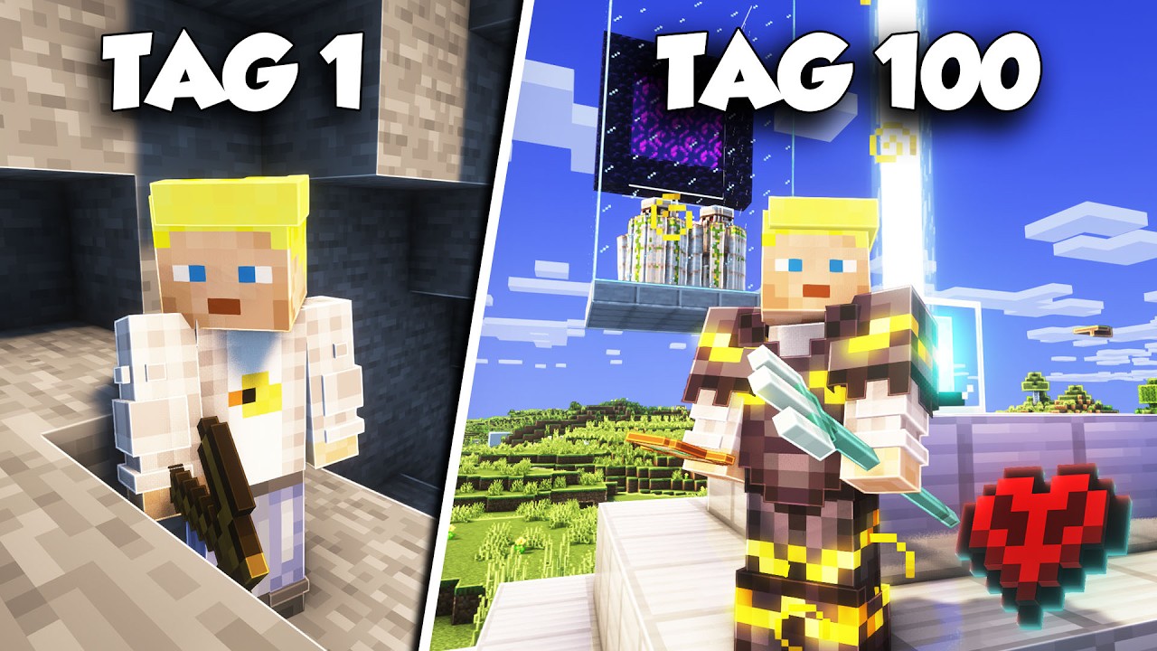 DAS HABE ICH IN 100 TAGEN HARDCORE MINECRAFT ERREICHT!