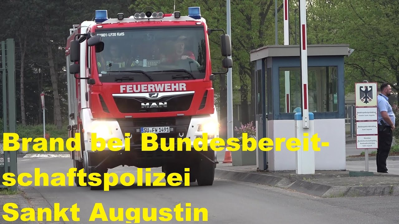 Brand bei Bundesbereitschaftspolizei Sankt Augustin sorgt f&uuml;r Alarmstufenerh&ouml;hung am 5.5.23 + O-T&ouml;ne