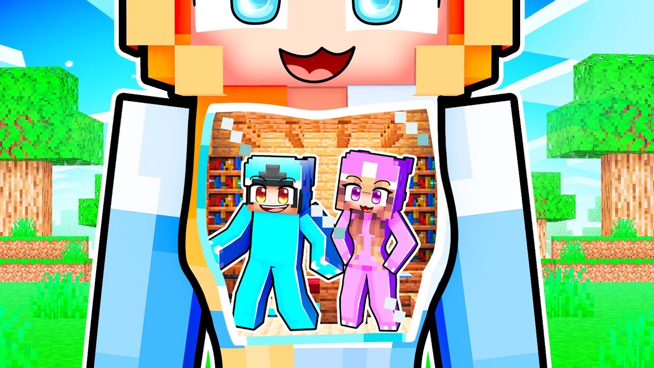 Omz and Lily Built a House inside Crystal's Body in Minecraft!