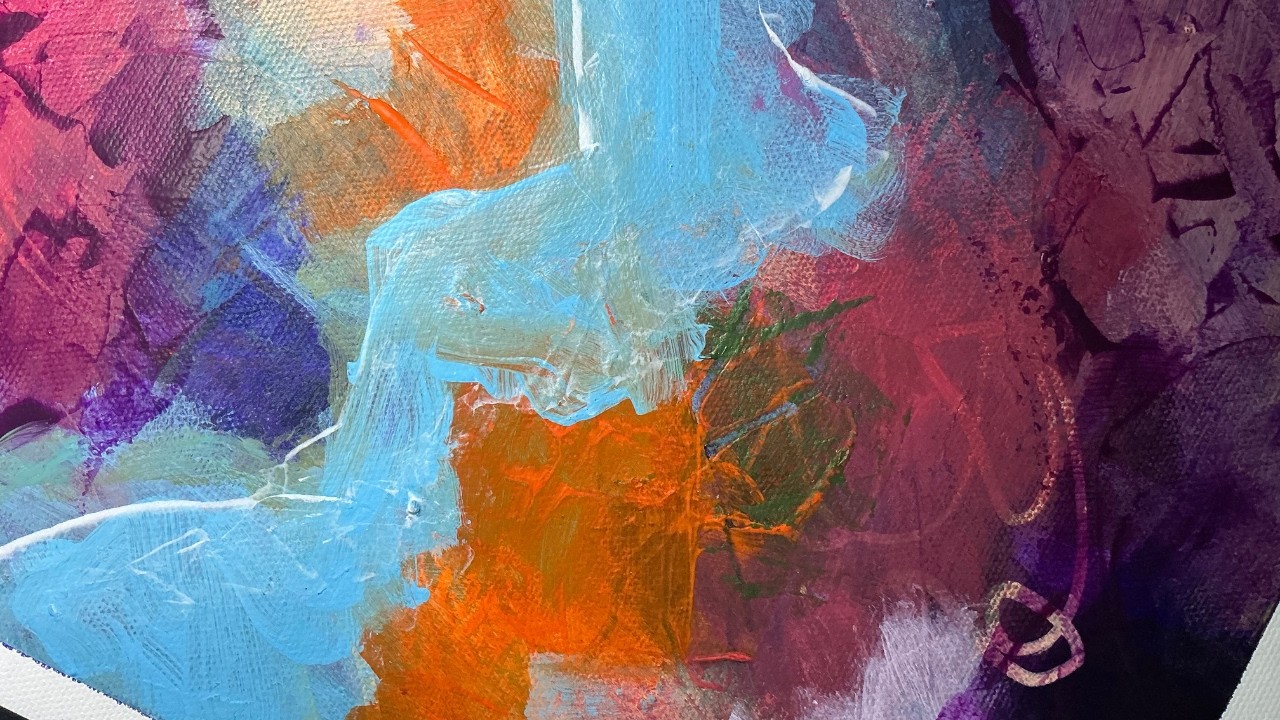 Painting Over an Old Canvas | Intuitive Painting