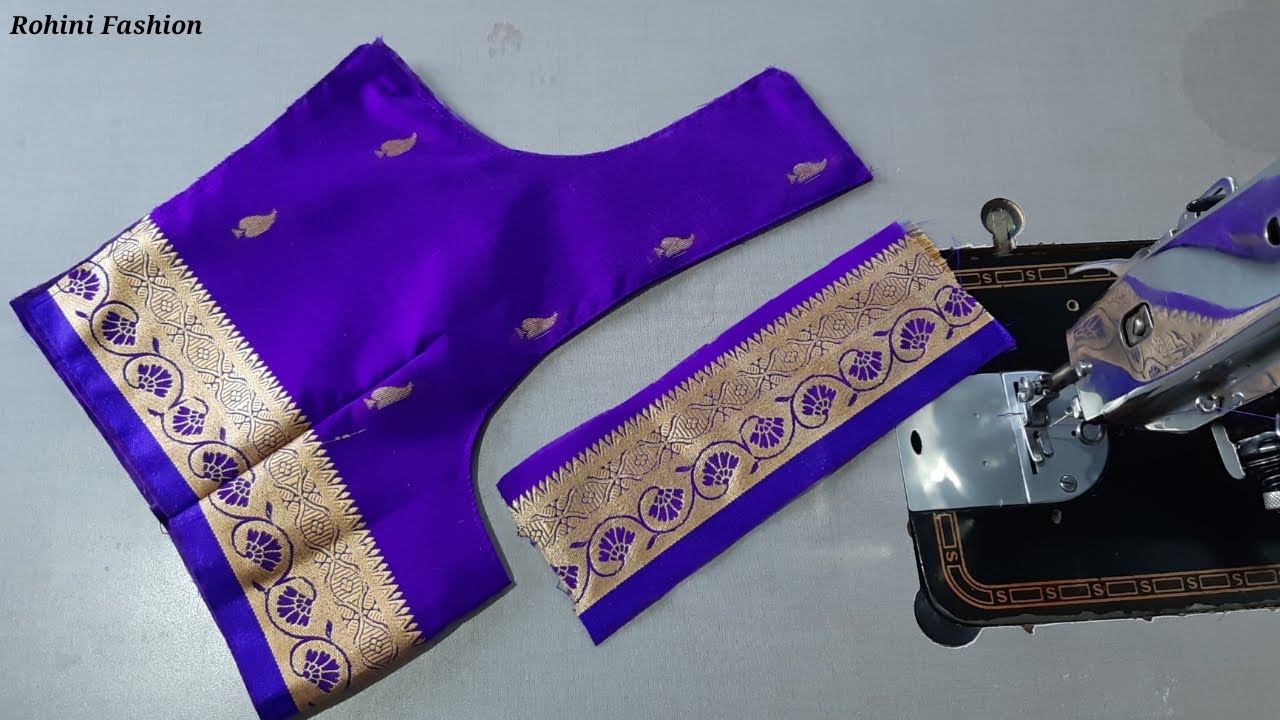 Blouse lace design|Cutting and stitching back neck