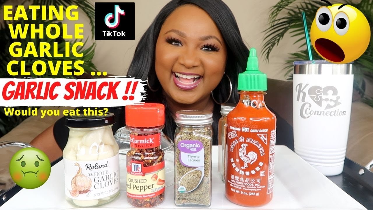 Вирусный кулинарный тренд в TikTok, закуска шрирача с маринованным чесноком!!