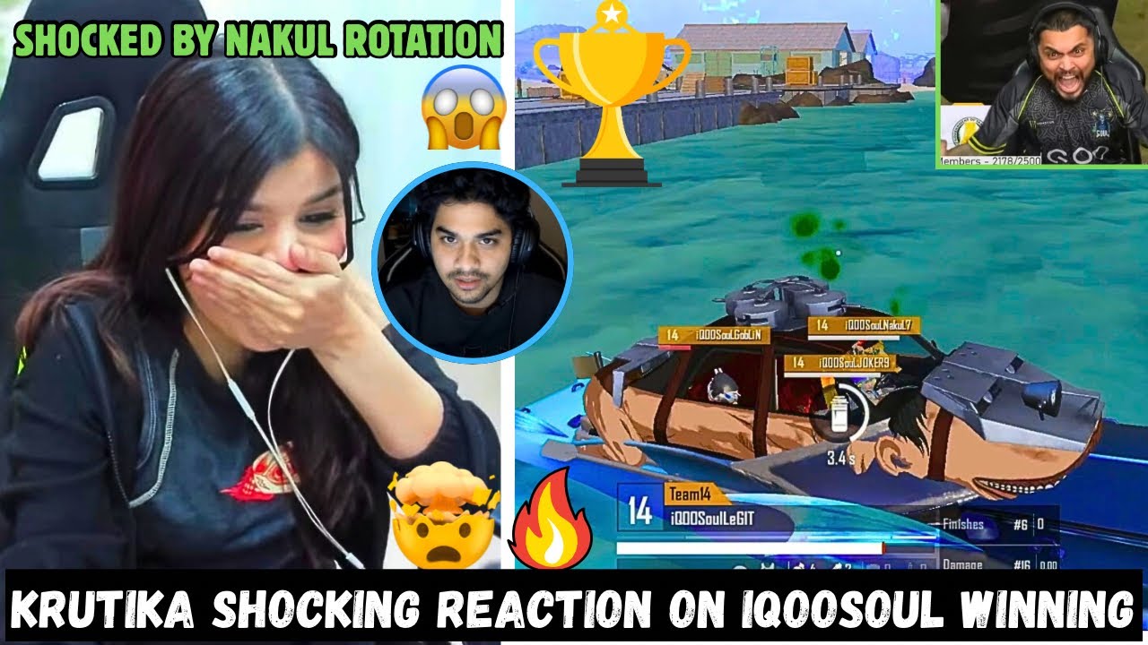KRUTIKA😍SHOCKING REACTION🤯ON IQOOSOUL WINNING🚀SHOCKED BY NAKUL 100 IQ ROTATION🔥