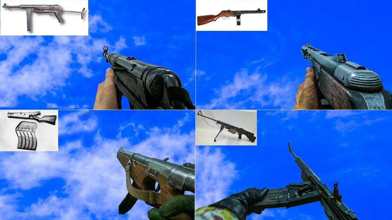 COD WW2 Weapons|No Hud|Real Names|Origins| Catridges and Pictures