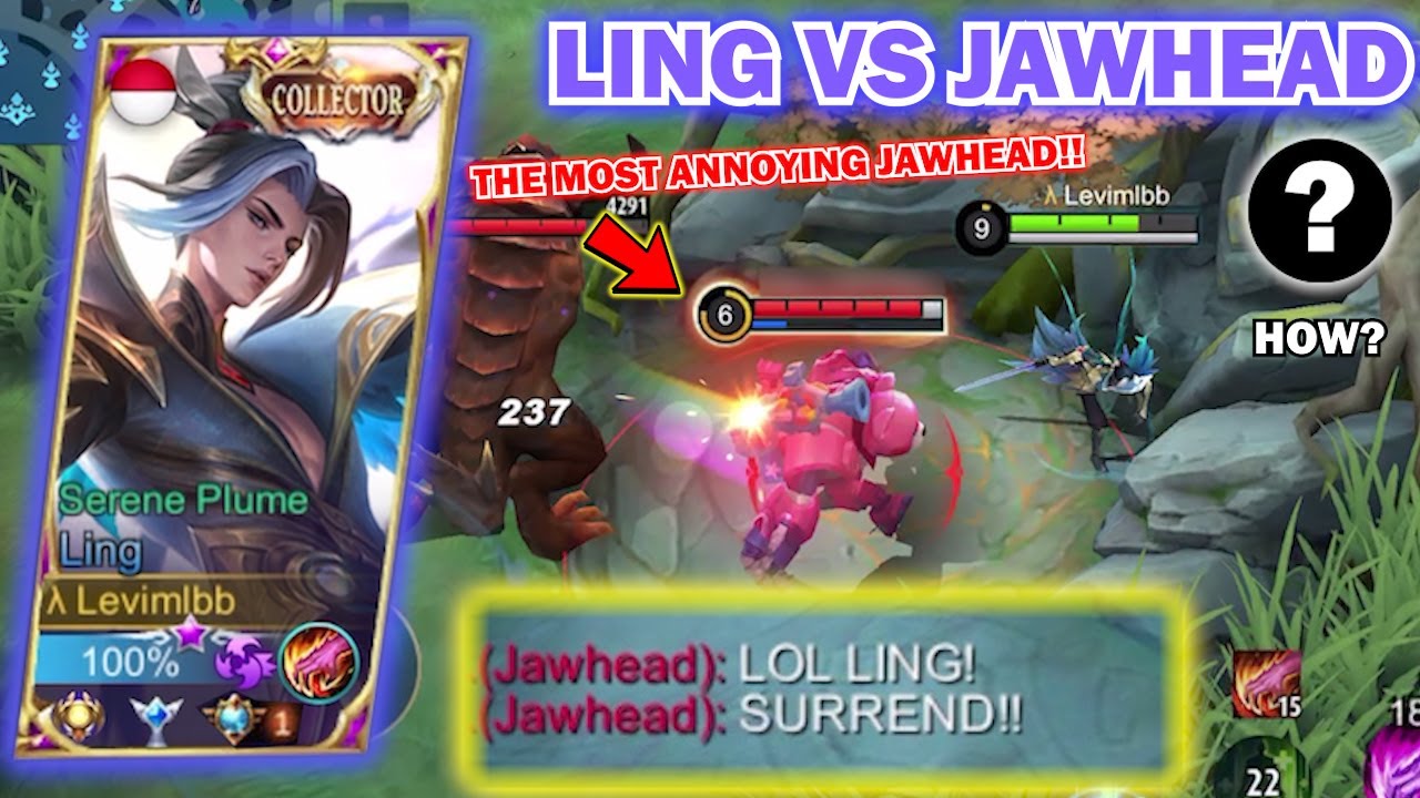 HOW TO EASILY COUNTER JAWHEAD USING LING?! | TUTORIAL LING VS JAWHEAD!! | LEVIMLBB | MOBILE LEGENDS
