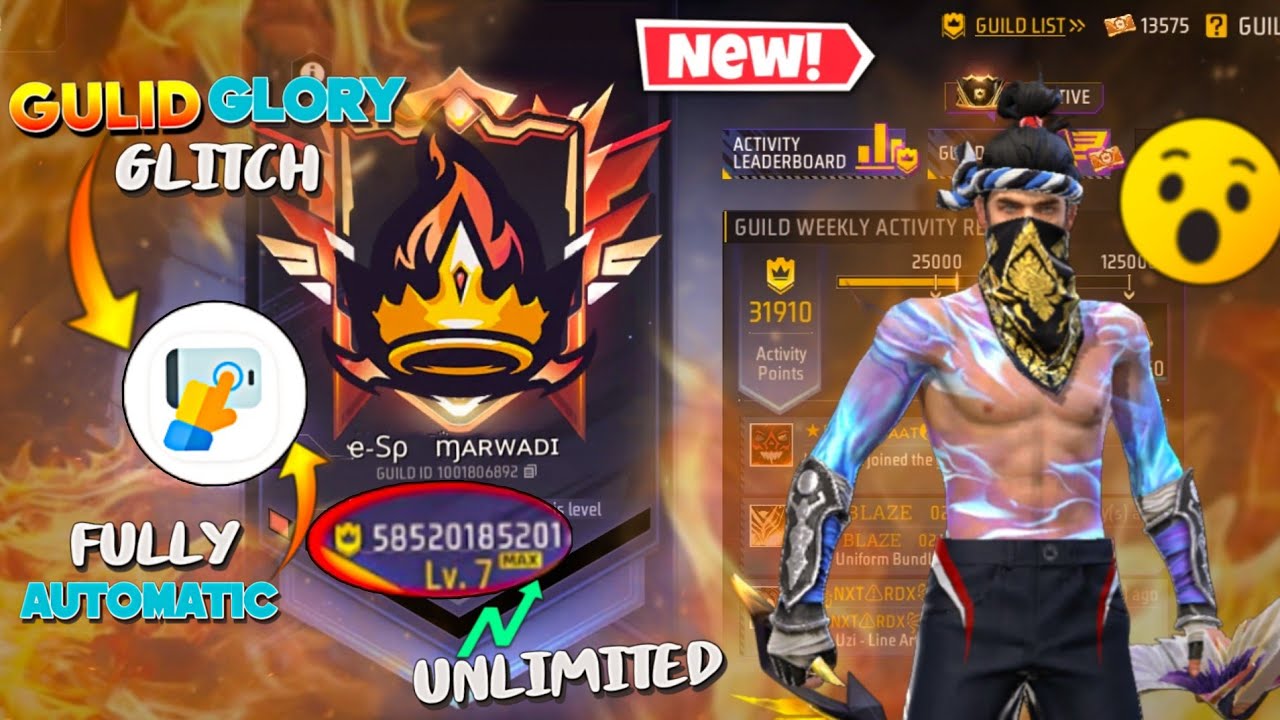 ГЛЮК СЛАВЫ ГИЛЬДИИ В FREE FIRE 2025 😈! РАБОТАЕТ 100% АВТОМАТИЧЕСКИ? eSports Marwadi 2025