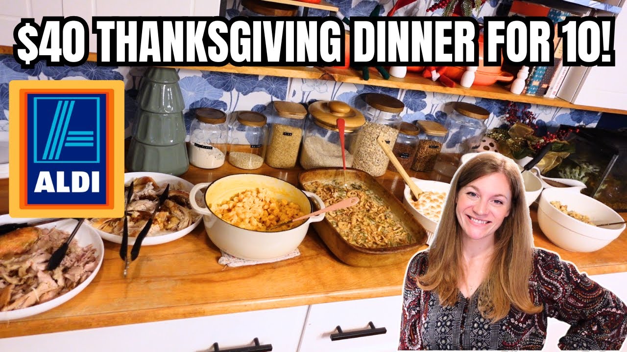 Trying Aldi's $40 Thanksgiving dinner for 10! Is it possible?