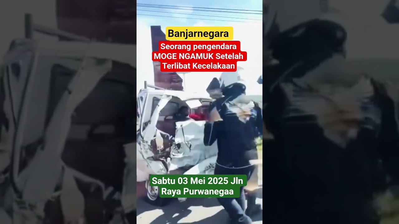 kecelakaan melibatkan mobil pick up dan moge di Banjarnegaa Sabtu 03 Mei 2025
