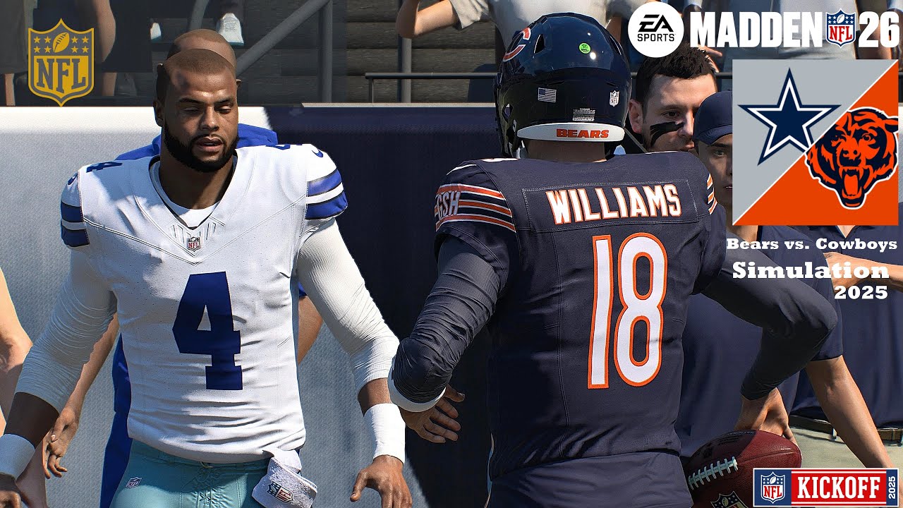 Madden 26 Chicago Bears vs. Dallas Cowboys WEEK 3 Simulation 2025 PS5 Game Play