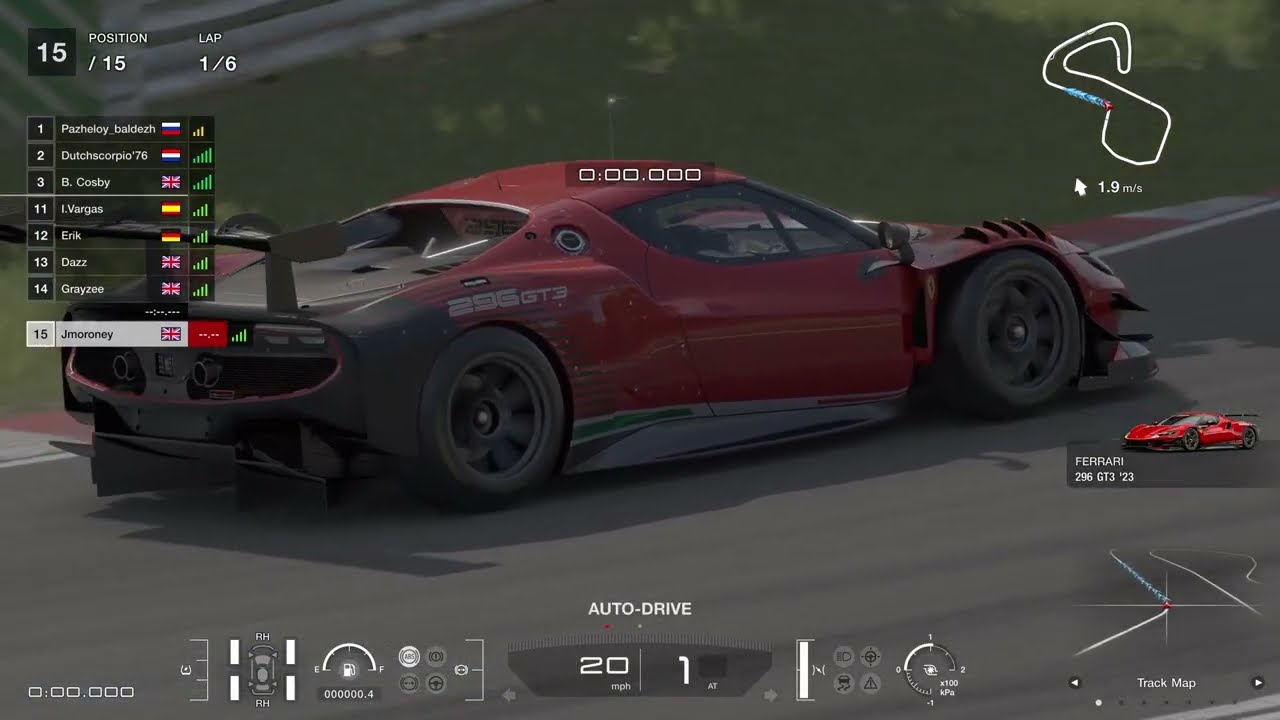 Ferrari 296 Gt3 Vs Brands Hatch Gt7