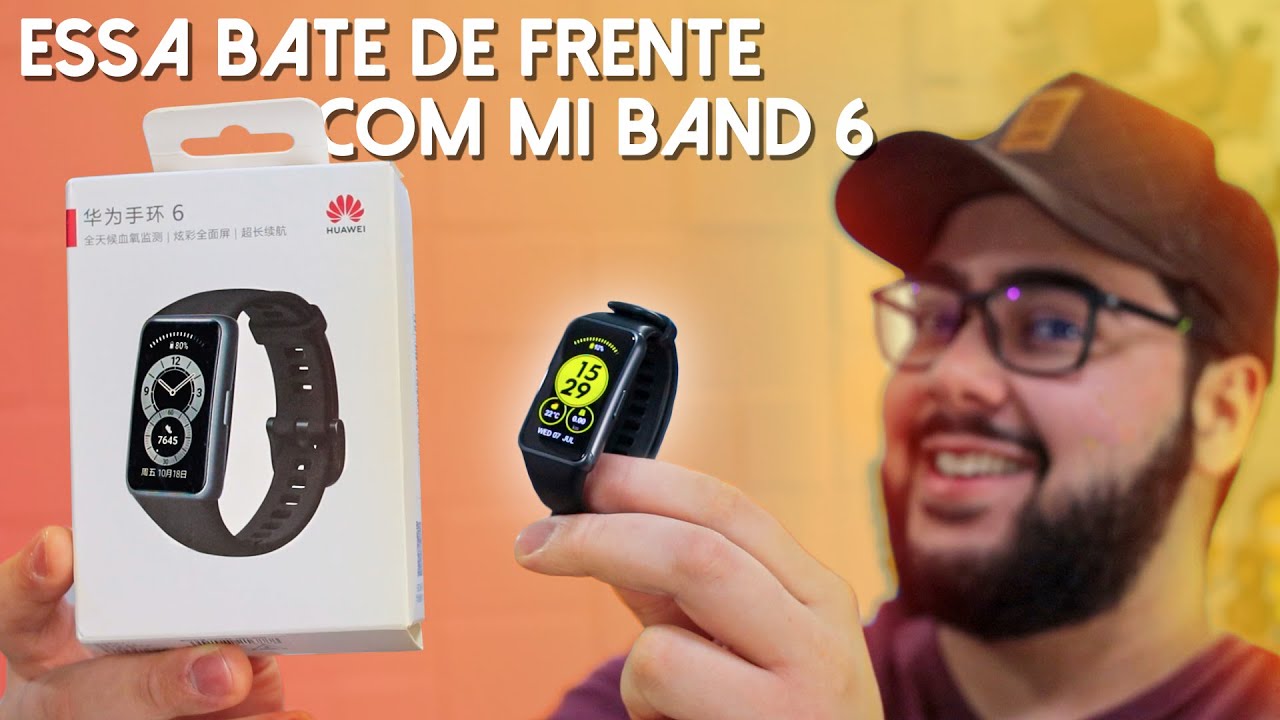 Completa, Linda e Barata! Finalmente uma Concorrente para Mi Band 6! Huawei Band 6