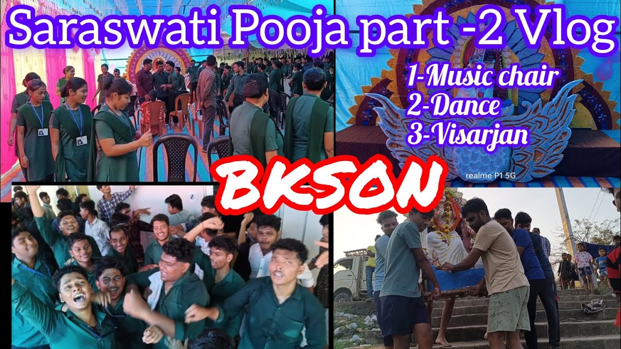 BKSON Saraswati Pooja Vlog Part- 2 || Balangir Saraswati Pooja || Bikash Sika #vlog#pooja#bscnursing