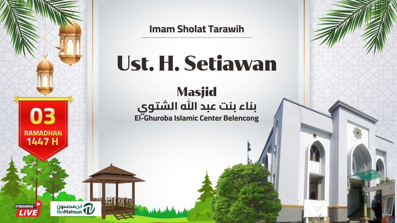 [LIVE] SHOLAT ISYA & TERAWEH 3 Ramadhan 1447 H
Imam 🎙Ust. H. Setiawan