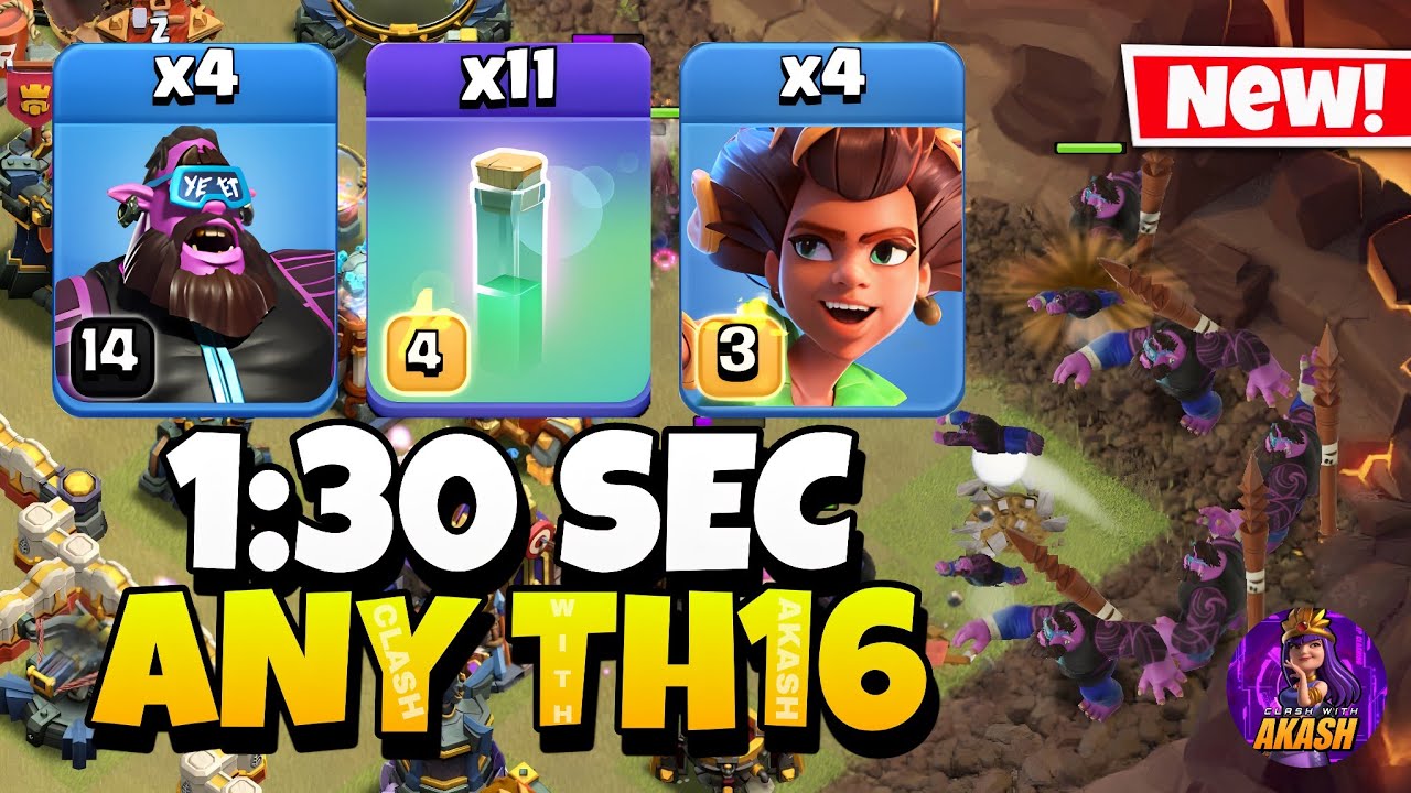 This YEETER Attack is UNSTOPPABLE!!! Best TH16 Attack Strategy (Clash of Clans)