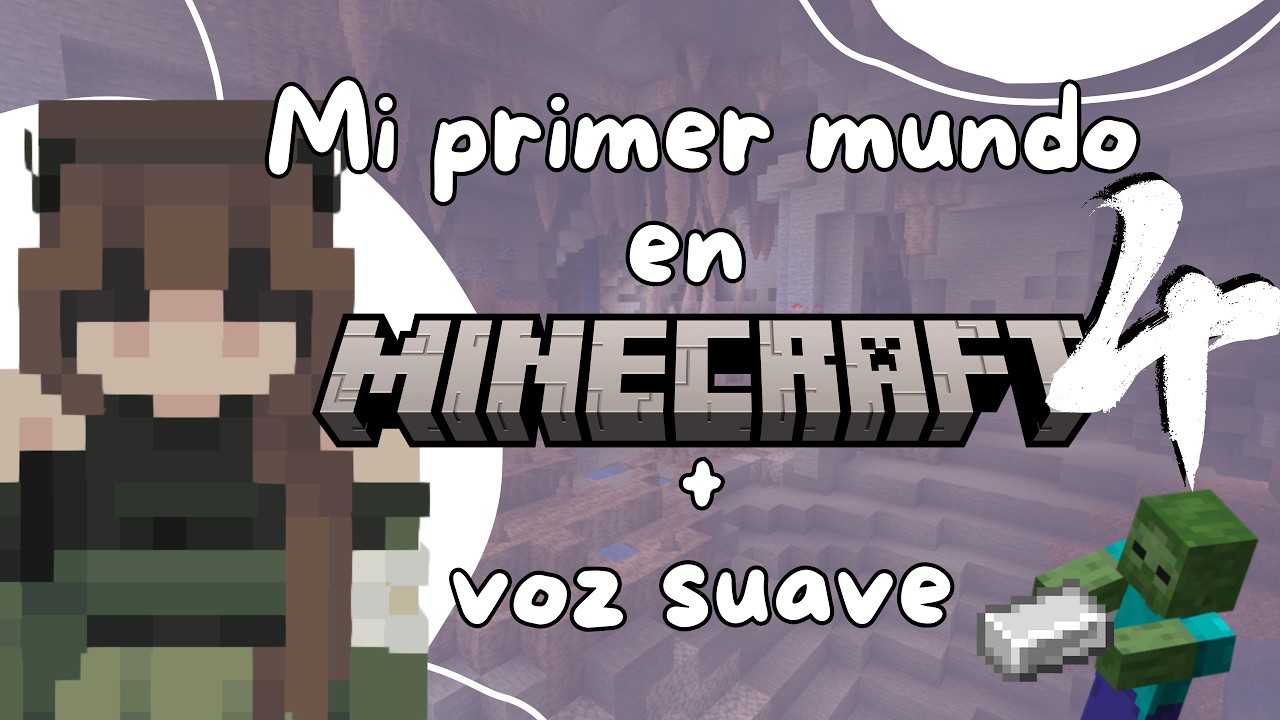 Duerme mientras juego Minecraft pt. 4🌙 | mi primer mundo | mi primera cueva | soft spoken | asmr