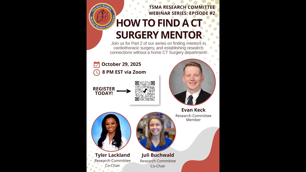 How to Find a CT Surgery Research Mentor -- TSMA Event