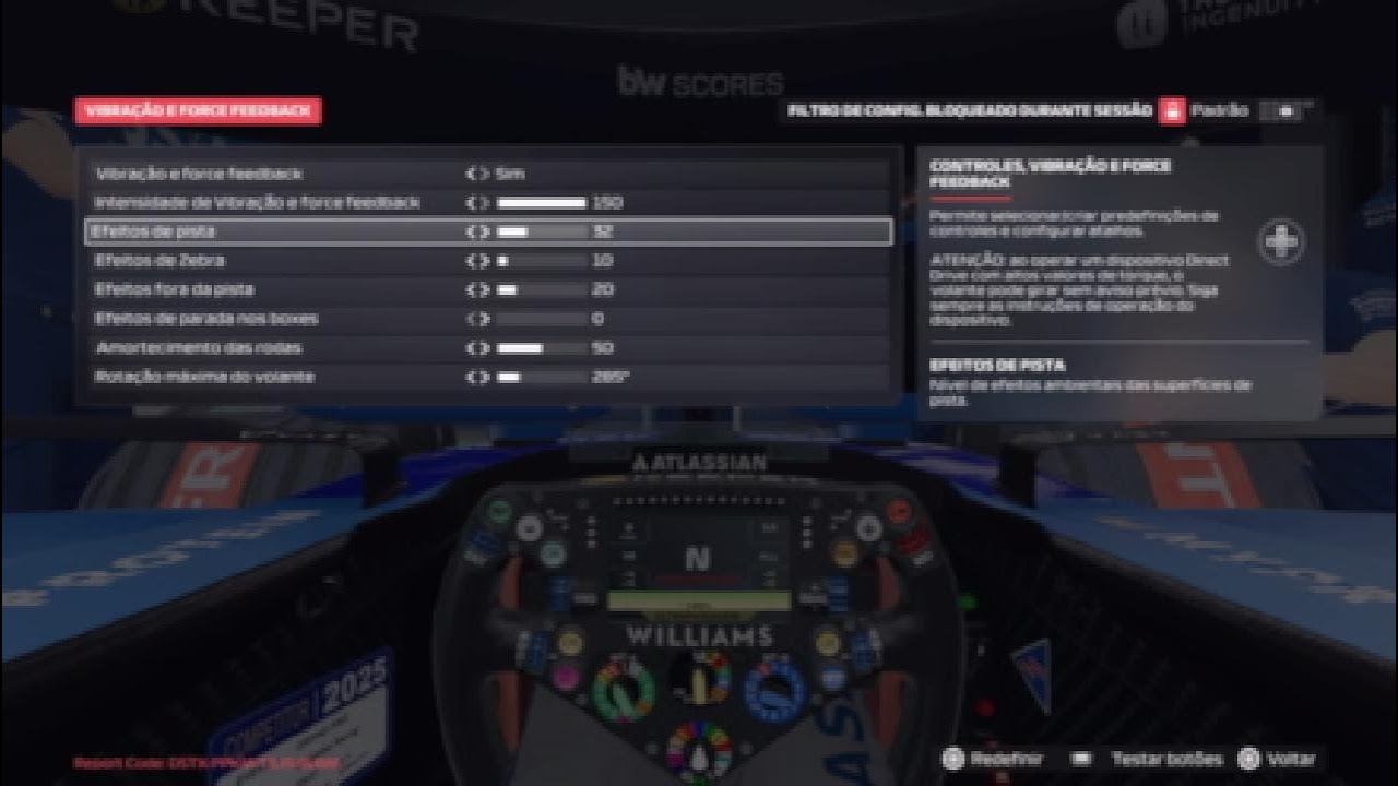 A melhor sensibilidade para controle no F1 25