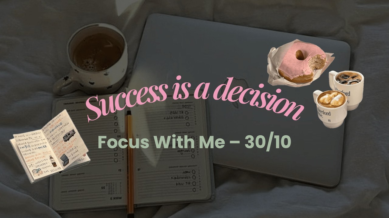 Pomodoro 30/10 | Clean Girl Study Routine | Academic Success with Lofi Beats | Study with Me