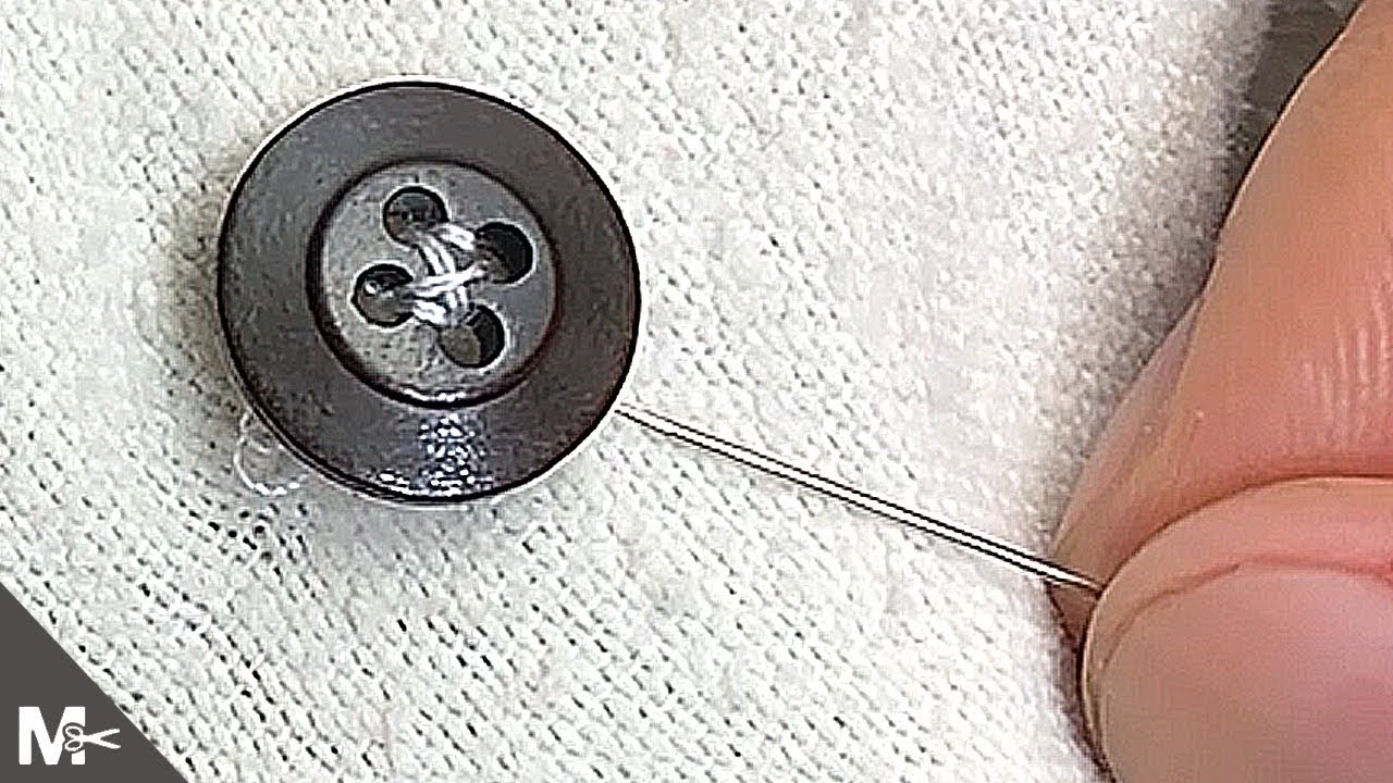 ► 📍 Como COSER UN BOT&Oacute;N de 4 agujeros mano 📍