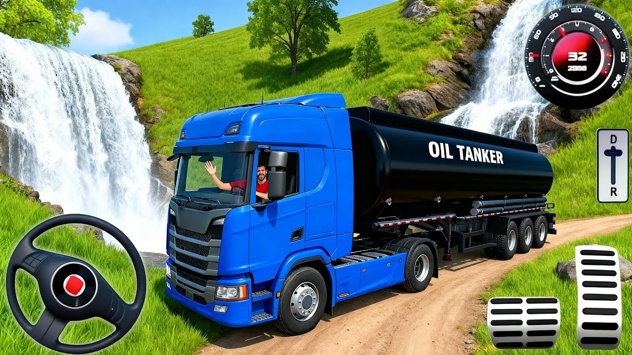 محاكي قيادة شاحنة ناقلة النفط - العاب شاحنات نفط - العاب سيارات | oil tanker games