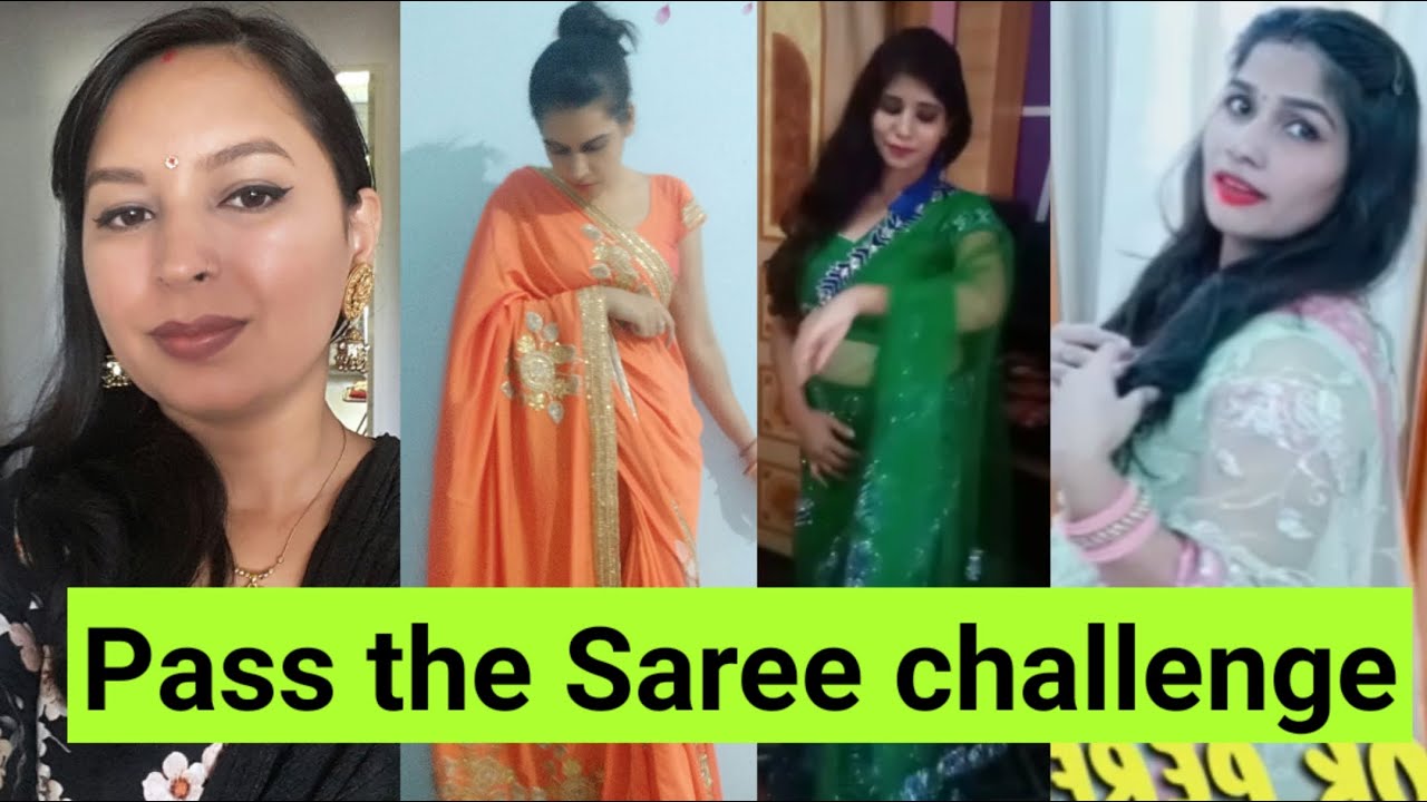 Saree challenge 👩&zwj;🦰 || Don't Rush Challenge || Pass the Saree Challenge ||Tiktok Challenge Tutorial