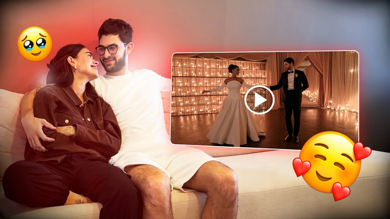 REAGINDO AO NOSSO FILME DE CASAMENTO 🥹