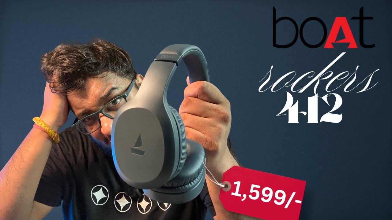 boAt rockerz 412 headphones unboxing || 60 hours of play time with call announcer