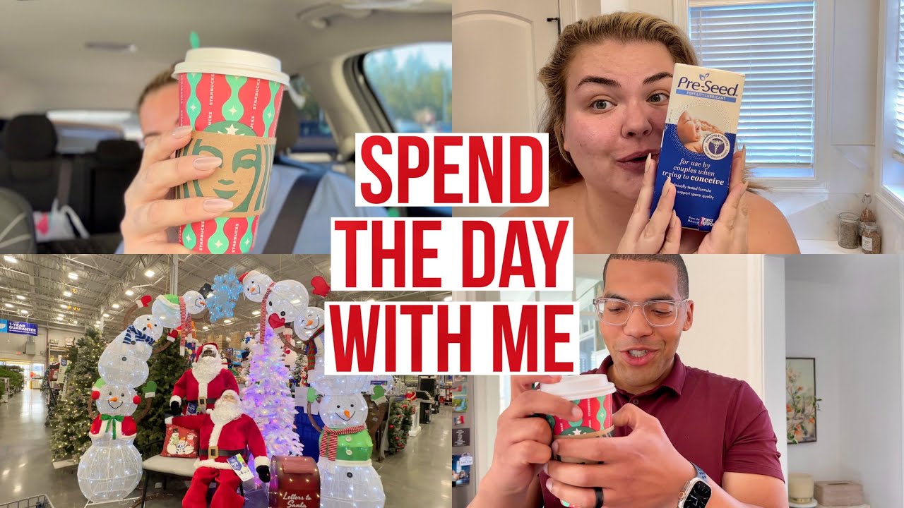 STARBUCKS HOLIDAY DRINKS + TRYING TO GET PREGNANT! | VLOG