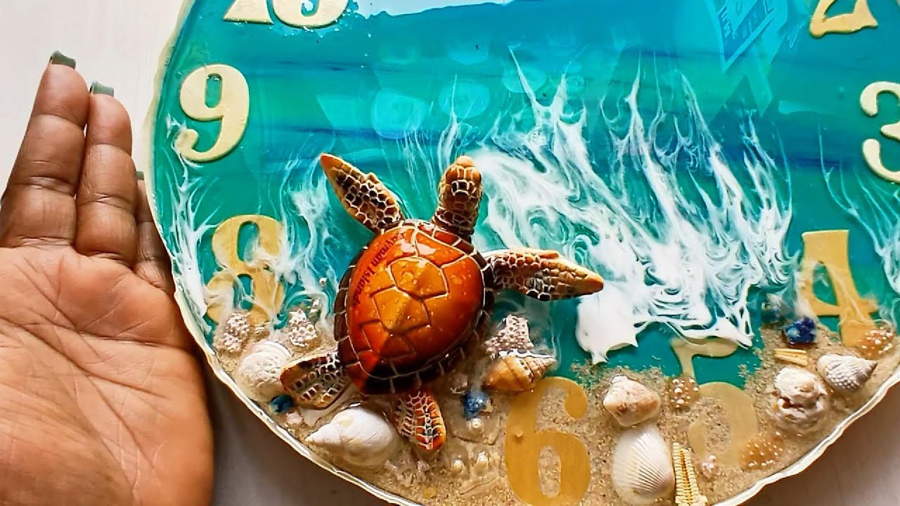 How I Made a Sea Turtle Clock With Real Beach Vibes!