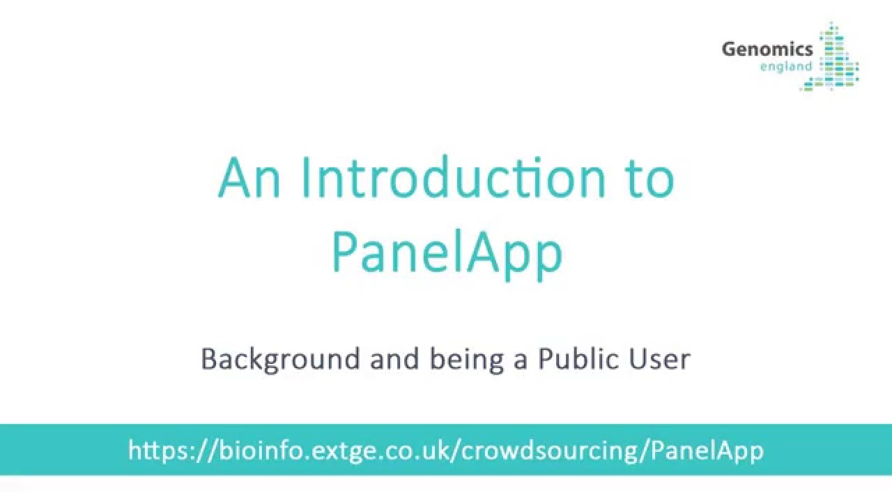 Introduction to the PanelApp