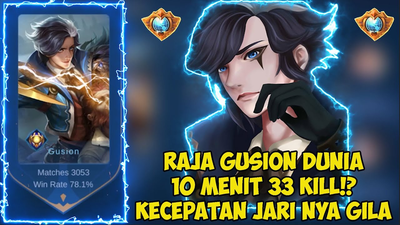 CHEAT? RAJA GUSION DUNIA 33 KILL SUPER FAST HAND KECEPATAN JARI NYA GA MASUK AKAL | MOBILE LEGENDS