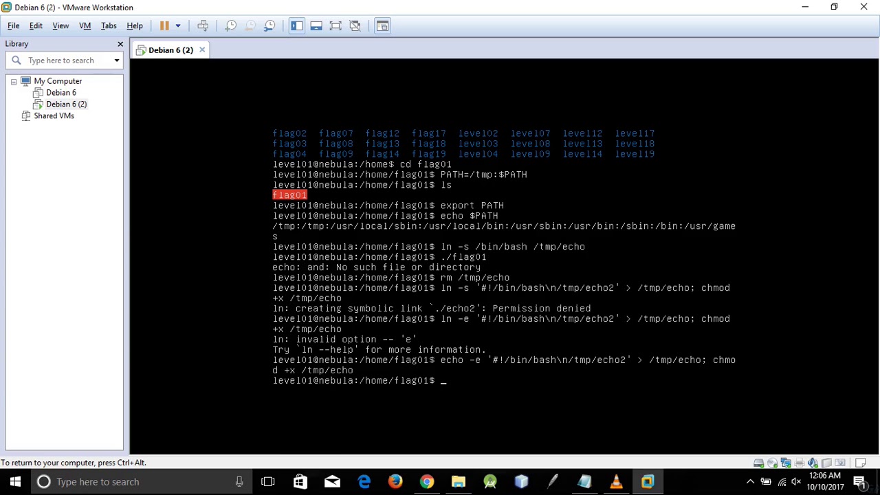 Nebula - Exploit Exercises (Part 01)