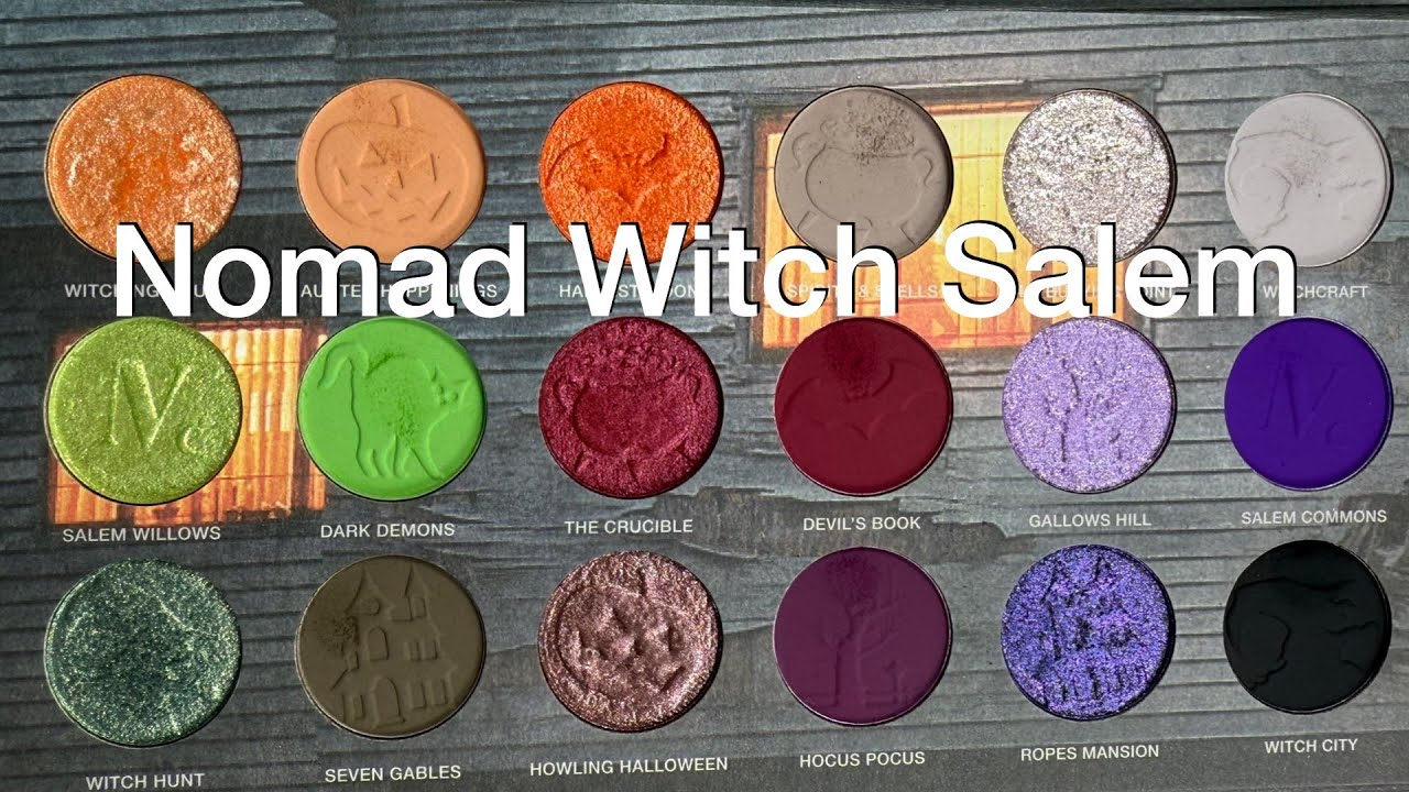 NEW Nomad Witch Salem Eyeshadow Palette | Zoomed-In Swatches