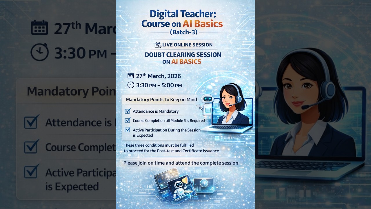 Expert Live Session for Digital Teacher: Course on AI Basics (Batch-2)