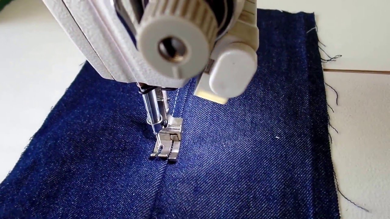 Como fazer barra, pesponto e nervuras  com calcador guia. Aula 92