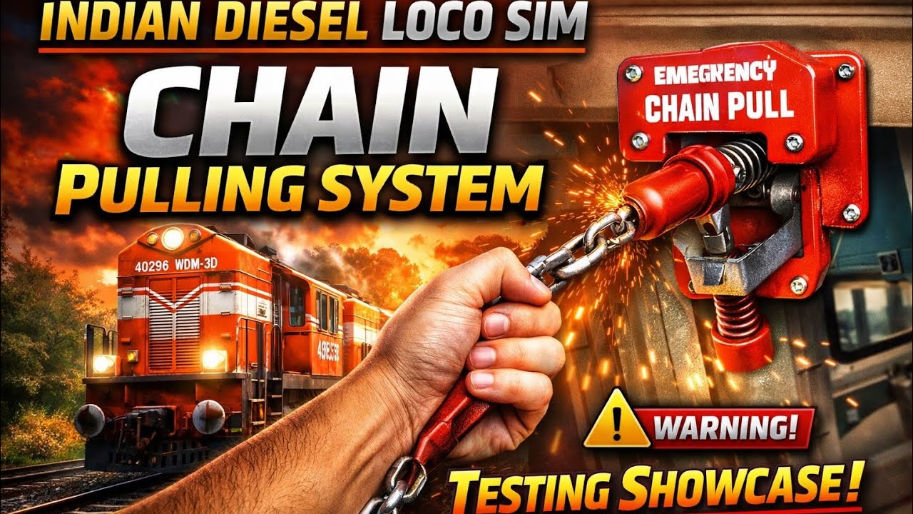 INDIAN DIESEL LOCO SIM || CHAIN PULLING SYSTEM || TESTING SHOWCASE || @GAME_DETECTIVE_q4e 