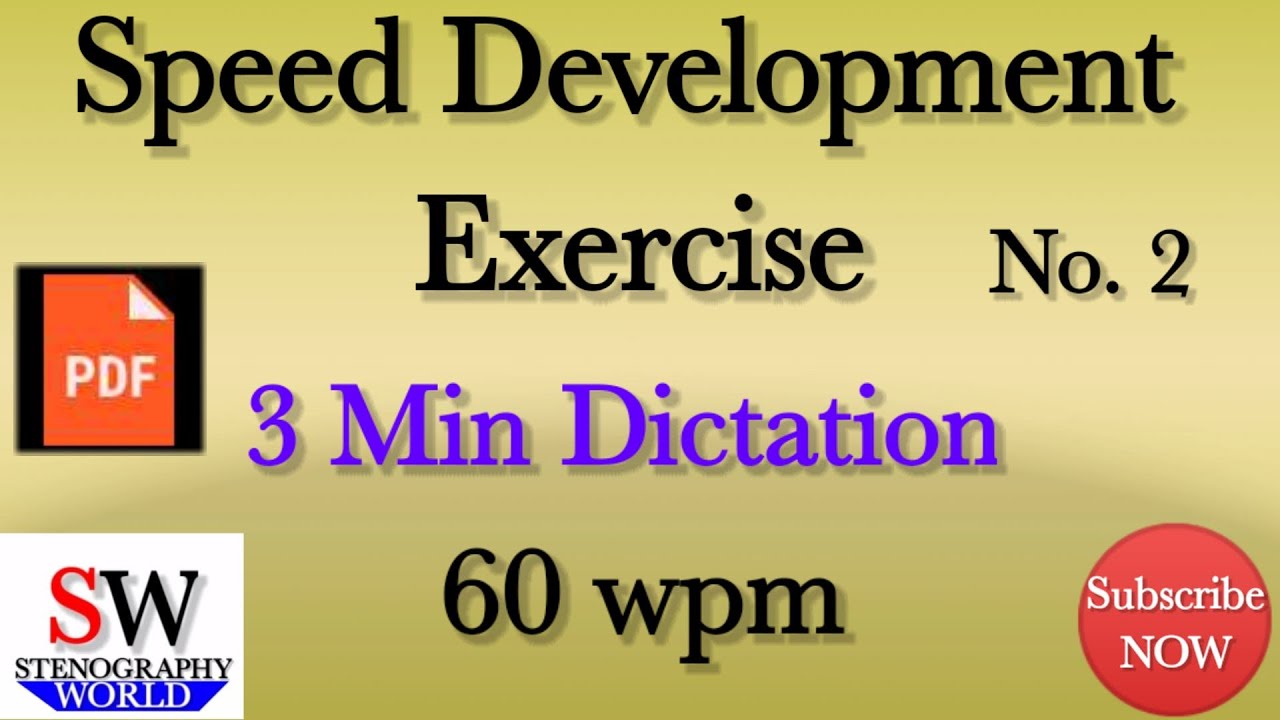 Shorthand Dictation 60wpm in English // English Shorthand dictation No.20 // General Dictation