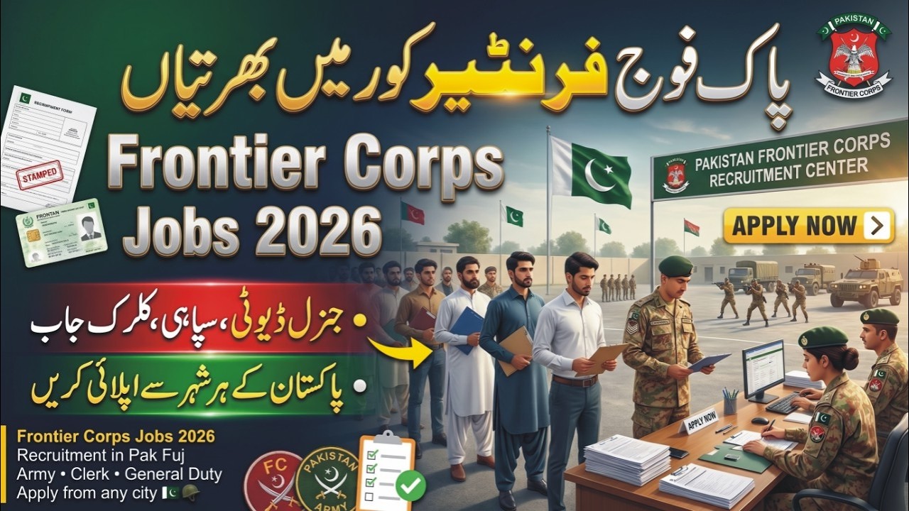 Pak Army Frontier Corps Jobs 2026 | Frontier Corps Jobs 2026 | FC Balochistan Jobs | How To Apply