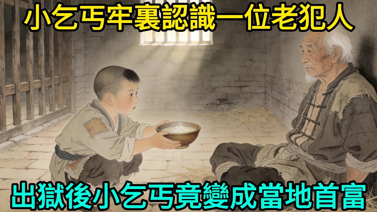 10歲小乞丐替富家公子頂罪入獄，在牢裏伺候一位老犯人三年，老犯人行刑前告訴他一個驚天秘密，出獄後小乞丐搖身一變成了當地首富#民間故事 #故事頻道 #感人故事 #情感