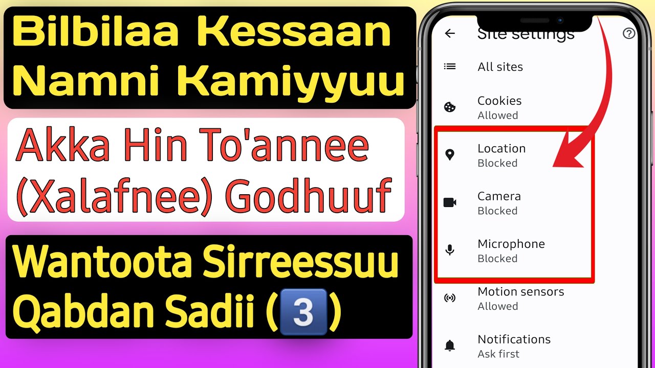 Bilbilaa Kessaan Namni Kamiyyuu Akka Hin To'annee ( Xalafnee) Setting Kannen Of Irra Cufa