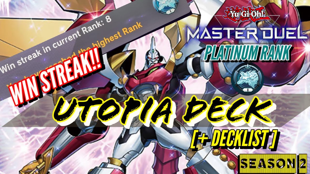 WIN STREAK!!! UTOPIA DECK AT PLATINUM RANK!! READY FOR XYZ FESTIVAL | YUGIOH MASTER DUEL